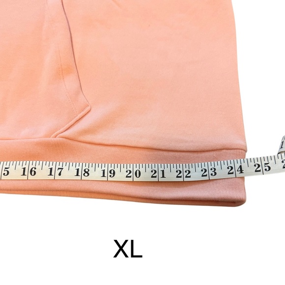 Victoria’s Secret Pink Lounge Campus Pullover Hooded Sweatshirt Rosy Nectarine - Picture 9 of 11